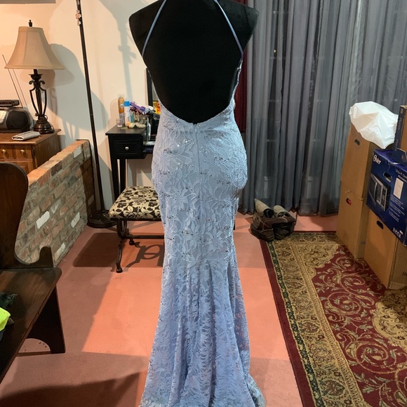 Macy’s Beautiful Baby Blue Prom Dress Sz 5/6 - Picture 3 of 3